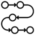 Several circles connected by lines with arrows.