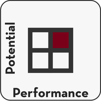 Graph showing high performance and high potential.